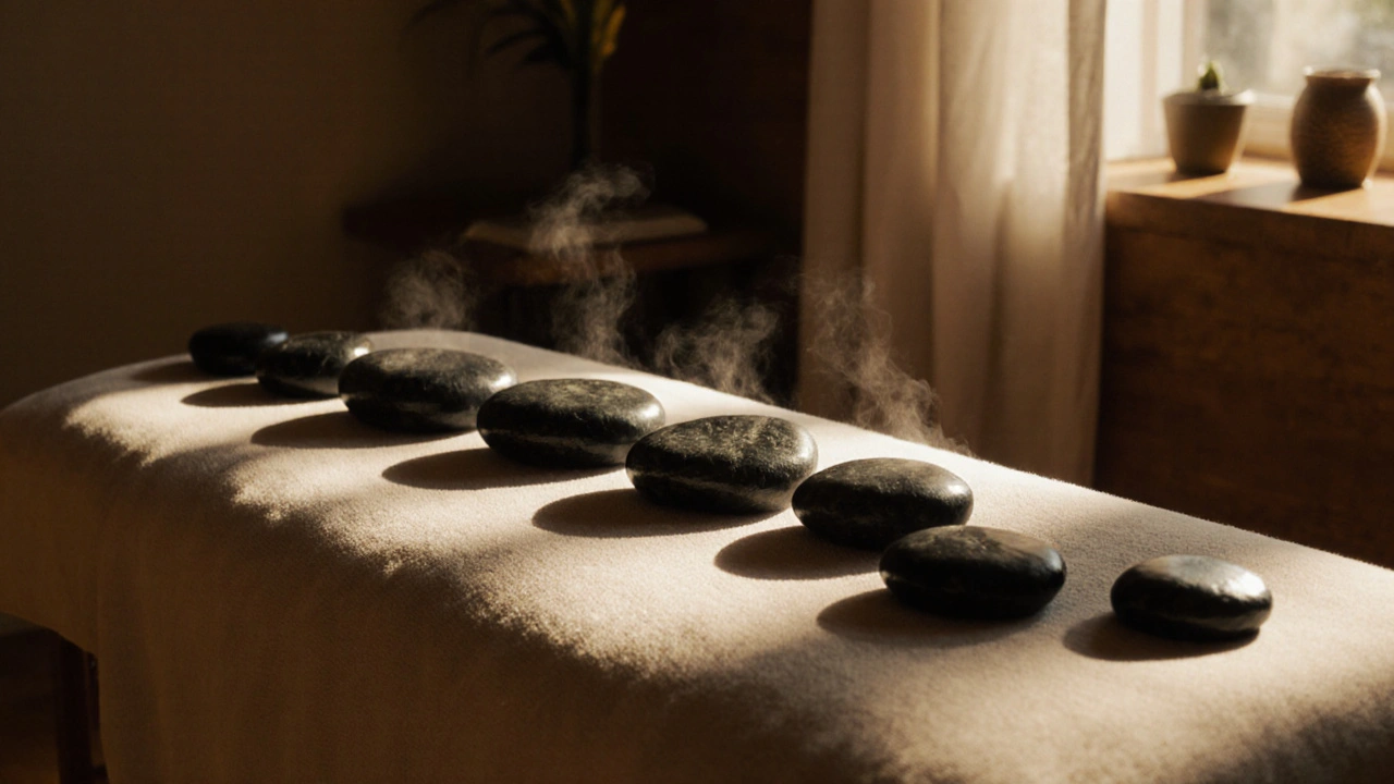 Masáž lávovými kameny: Co vás čeká při první sezení