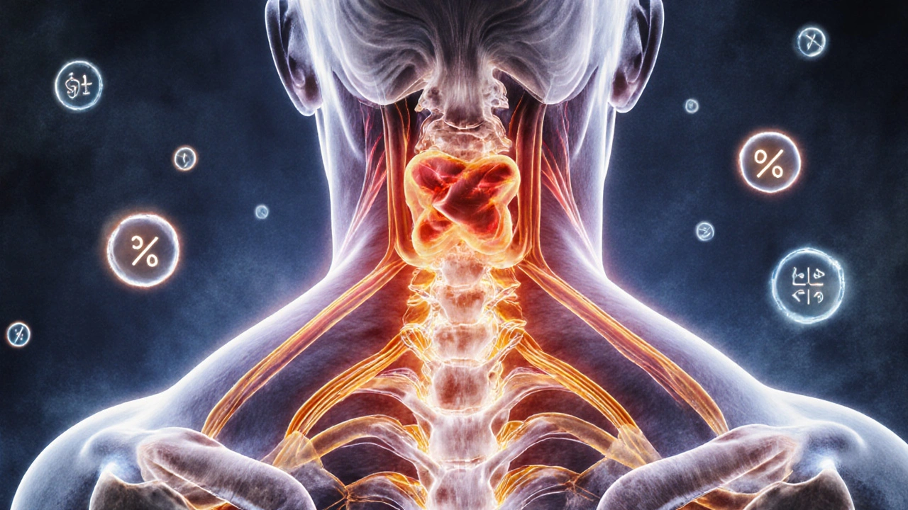 Průřez tělem ukazující uvolnění svalů a zlepšení krevního oběhu po masáži.