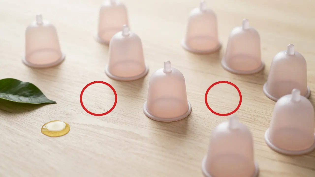 Minimální kalendář s třemi dny baňkování týdně a koupacími nástroji.