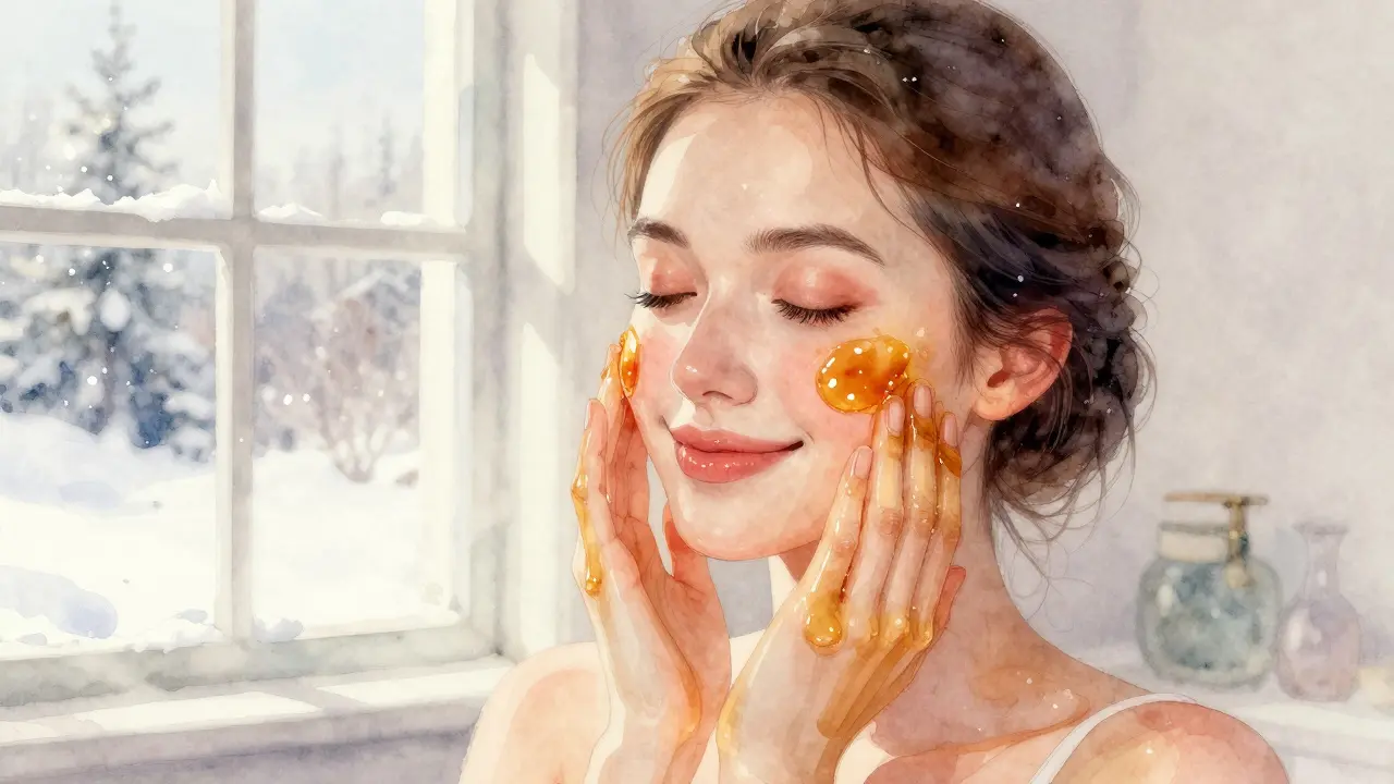 Osvěžená pokožka po medové masáži s leskem a zdravou barvou.